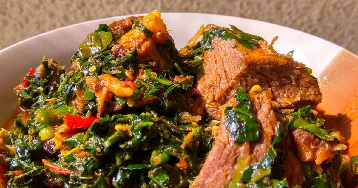 Vegetable Soup + 2 Beefs + 2 Swallow + Bottled Water + Takeaway Pack